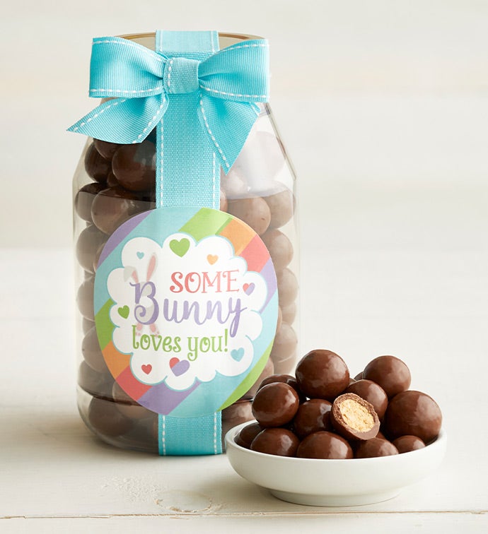 Some Bunny Loves You Malted Milk Balls Jar
